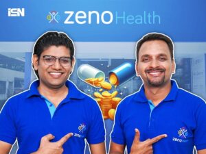 A graphic showcasing Zeno Health's logo, with the caption "Pharmacy Innovation: $25M Funding by STIC Investments."